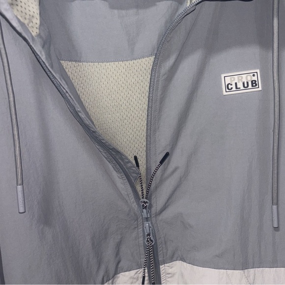 Gray ProBlub Windbreaker Jacket Zip up - Picture 2 of 3
